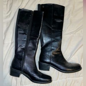BLACK LEATHER BOOTS